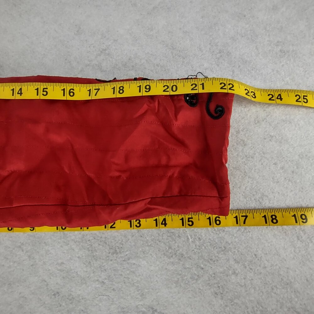 Carole Little Red 100% Silk Beaded Embroidered Statement Jacket Blazer Size S - Picture 14 of 16